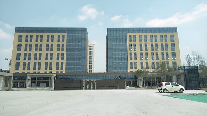 Institute building with architectural stone panels