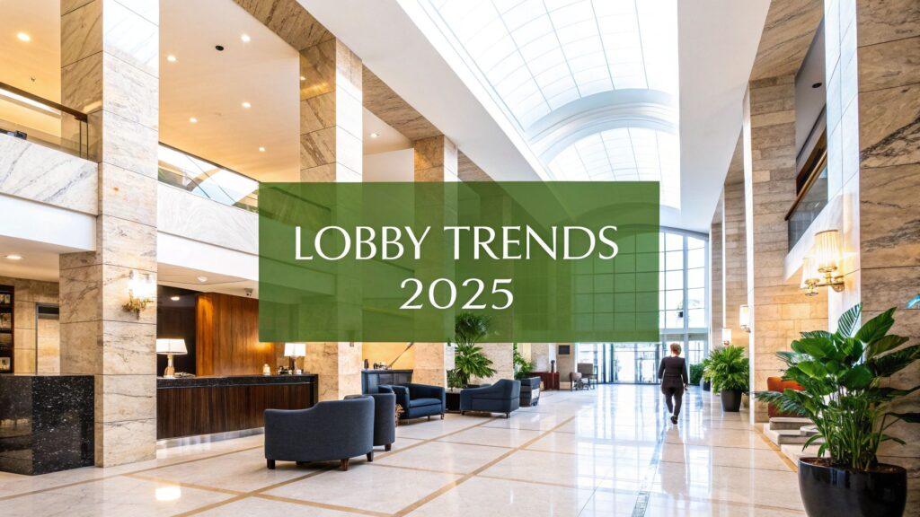 Top Hotel Lobby Design Ideas for 2025 to Wow Guests 10 Elegant stone veneer panels in a hotel lobby, showcasing a light beige color and textured surface, used for interior wall cladding to create a modern look.