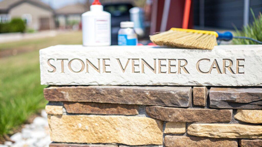 Stone Veneer Maintenance Guide: Expert Care Strategies 7 Multi-colored stone veneer on an outdoor structure, showcasing the natural texture and beauty of this architectural surface material for exterior applications.