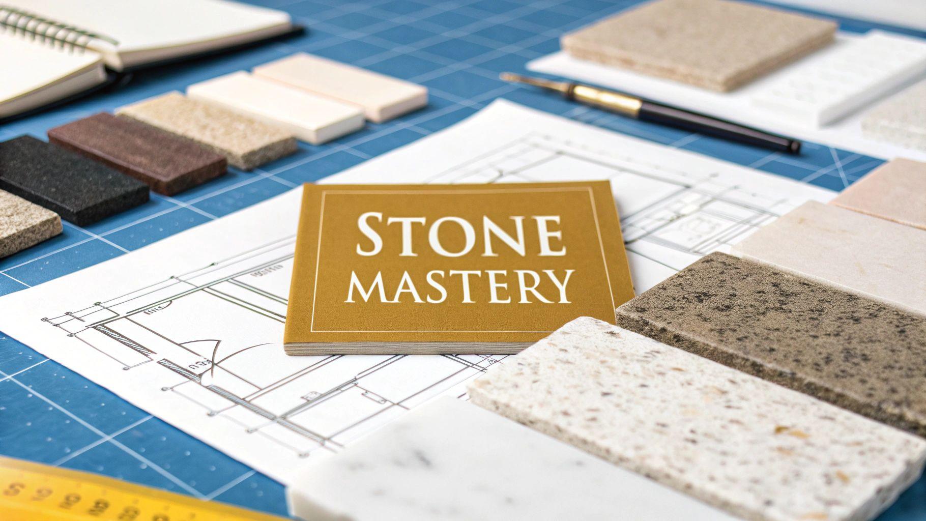 Flomary stone veneer material samples for technical testing and specification