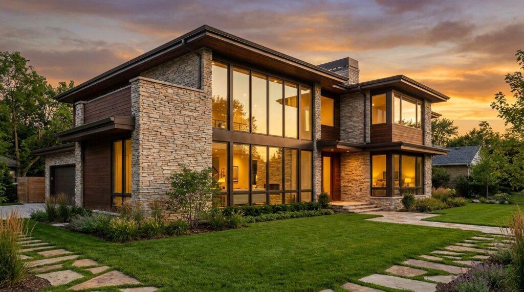 modern residential thin stone wall cladding