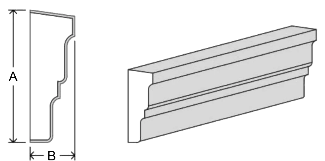 Crown cornice C1 EPS moulding profile