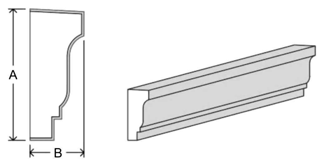 Crown cornice C13 EPS moulding profile