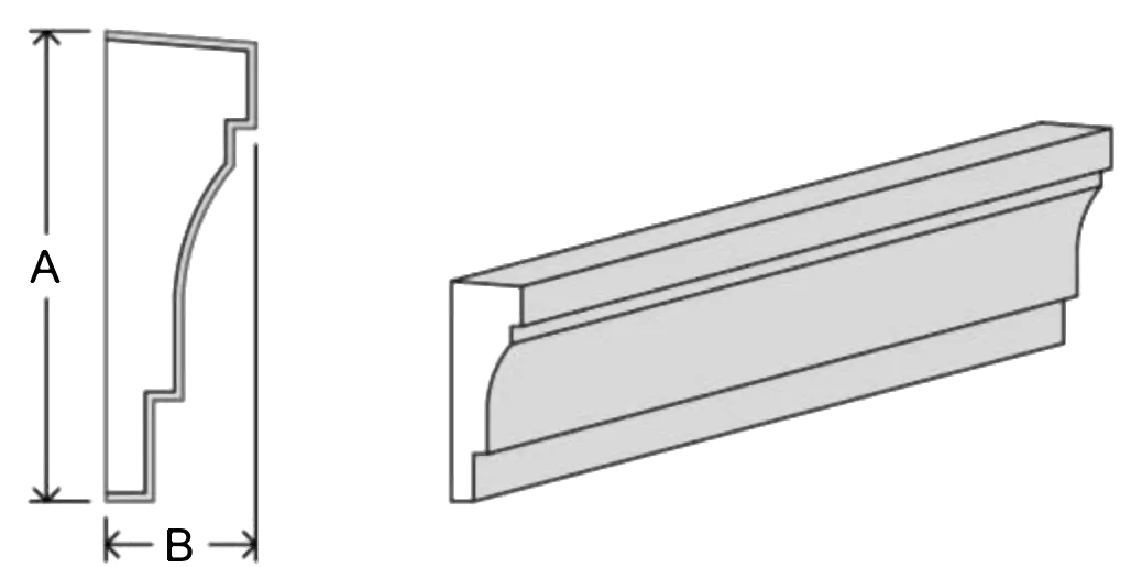 Crown cornice C2 EPS moulding profile