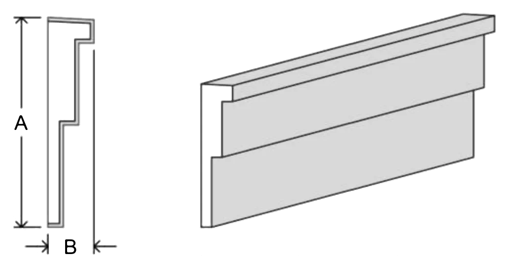 Crown cornice C21 EPS moulding profile