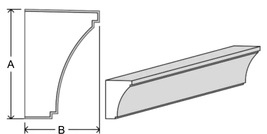 Crown cornice C22 EPS moulding profile