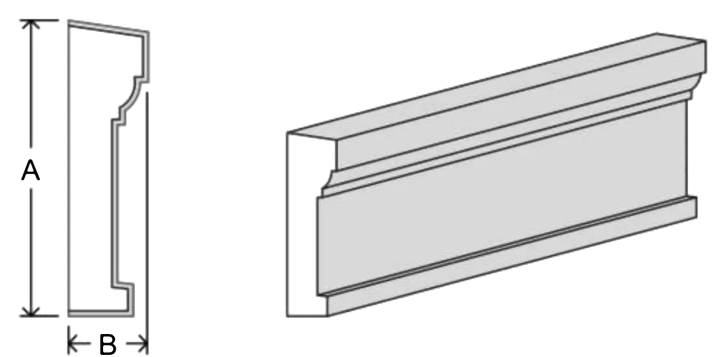 Crown cornice C24 EPS moulding profile