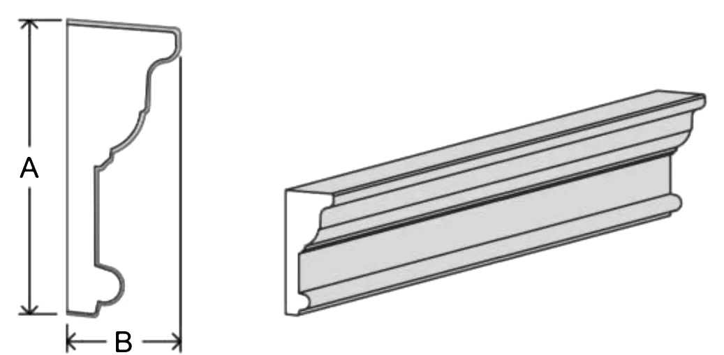 Crown cornice C3 EPS moulding profile