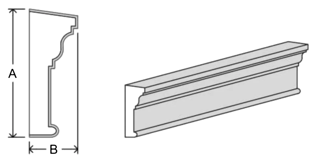 Crown cornice C4 EPS moulding profile