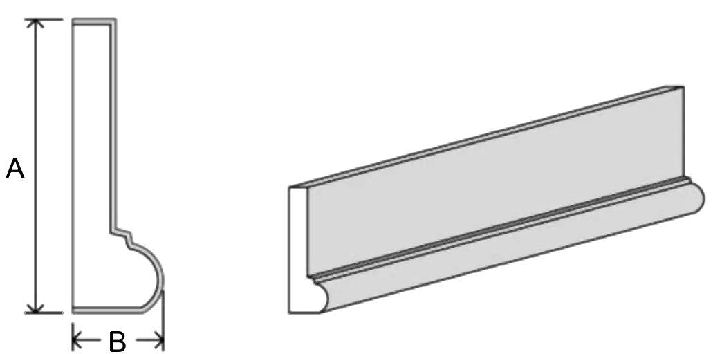 Dentil fascia DF3 EPS moulding profile