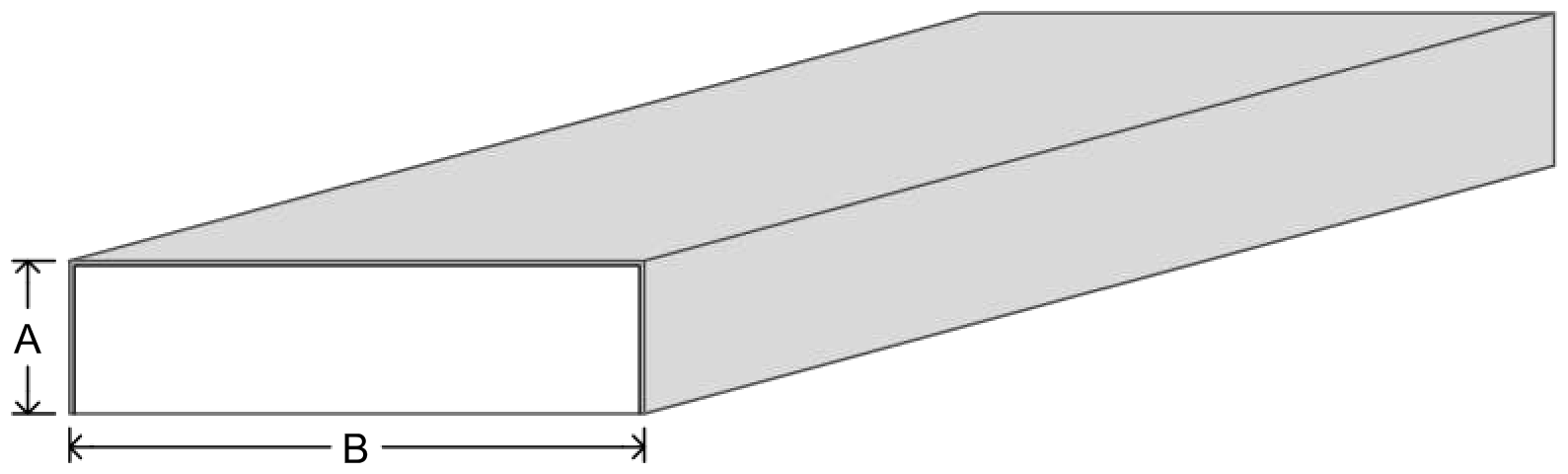 EPS flat stock profile for panel borders and frame outlines