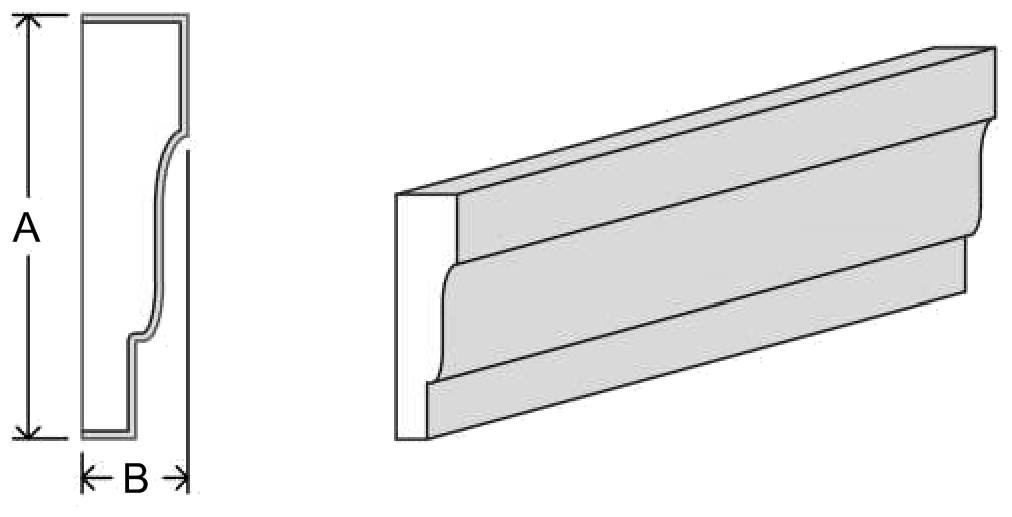 m4-123 mid-band EPS profile, moulding