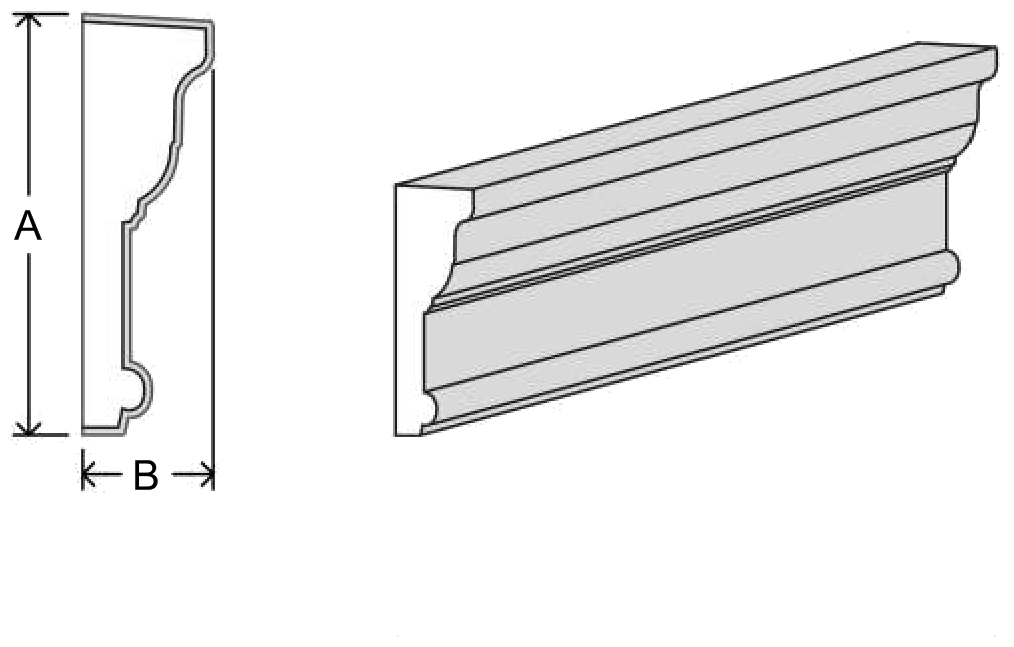 m5-123 mid-band EPS profile, moulding