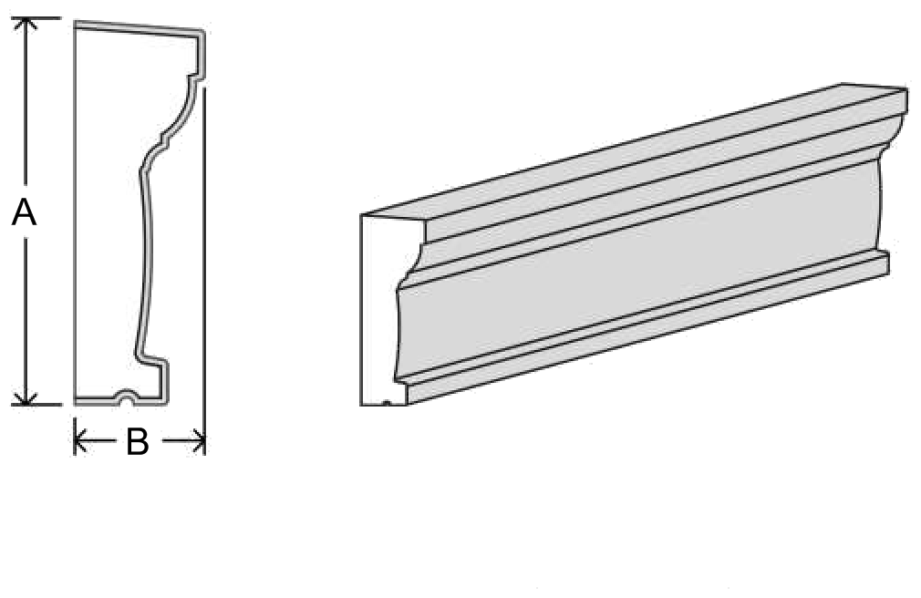 m6-103 mid-band EPS profile, moulding