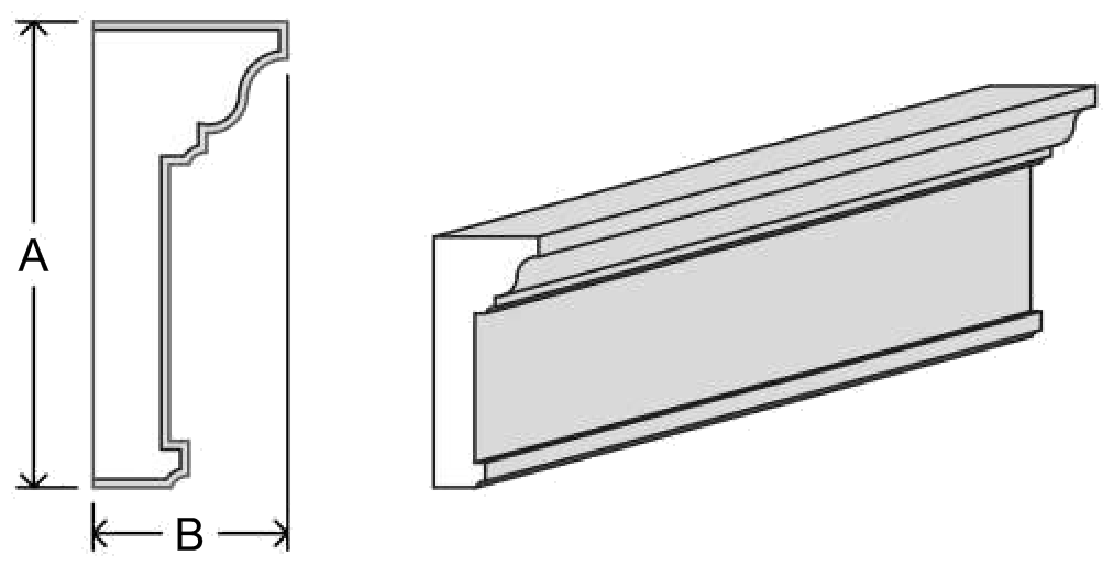 m7-125 mid-band EPS profile, moulding