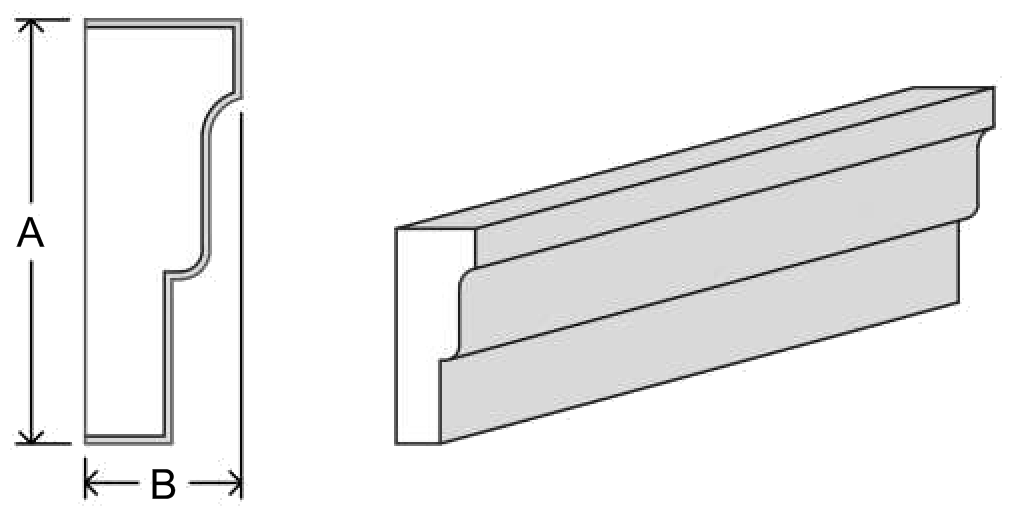 m8-114 mid-band EPS profile, moulding