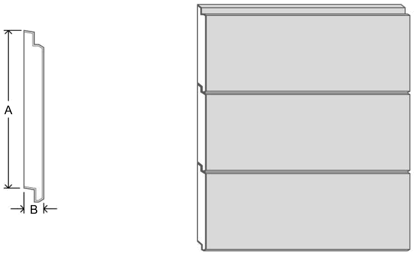 EPS wall panel profile for facade panel layout